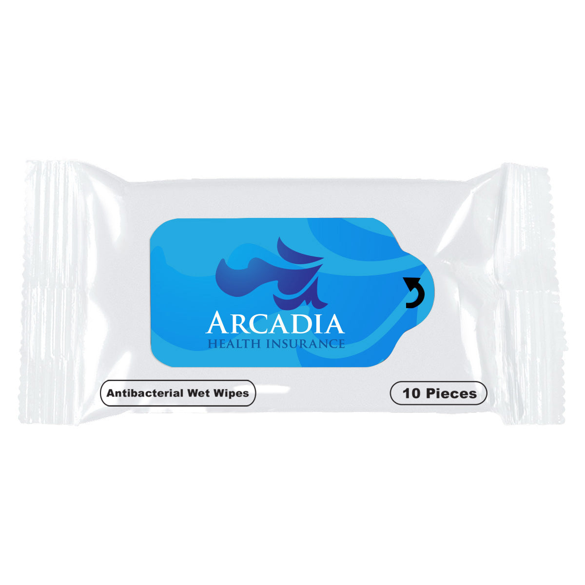 Antibacterial Wet Wipe Packet with 10 Wipes in Each. Light Citrus Scent. Active Ingredient: Benzalkonium Chloride. Not an alcohol sanitizer. Meets FDA Requirements. Label Size: 2 ½" W x 1 ½" H. Item Size: 6" W x 2 ¾" H. Perfect for any business slowing the spread of Covid-19.